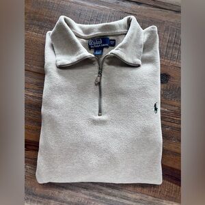 Polo By Ralph Lauren Men’s Quarter-Zip Pullover | Tan | 2XLT Tall